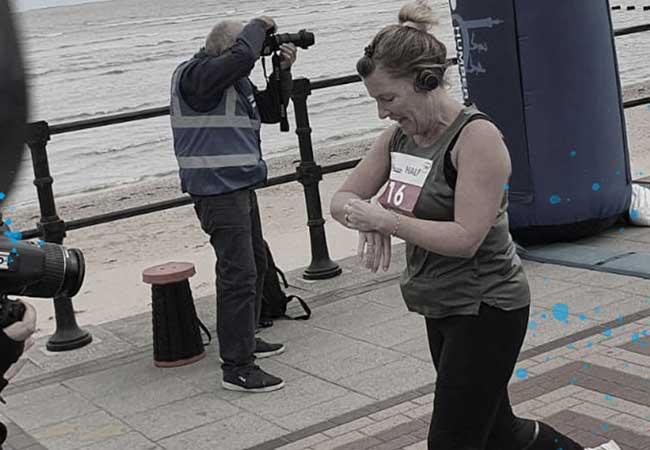 Debbie complete the Cleethorpes Half Marathon
